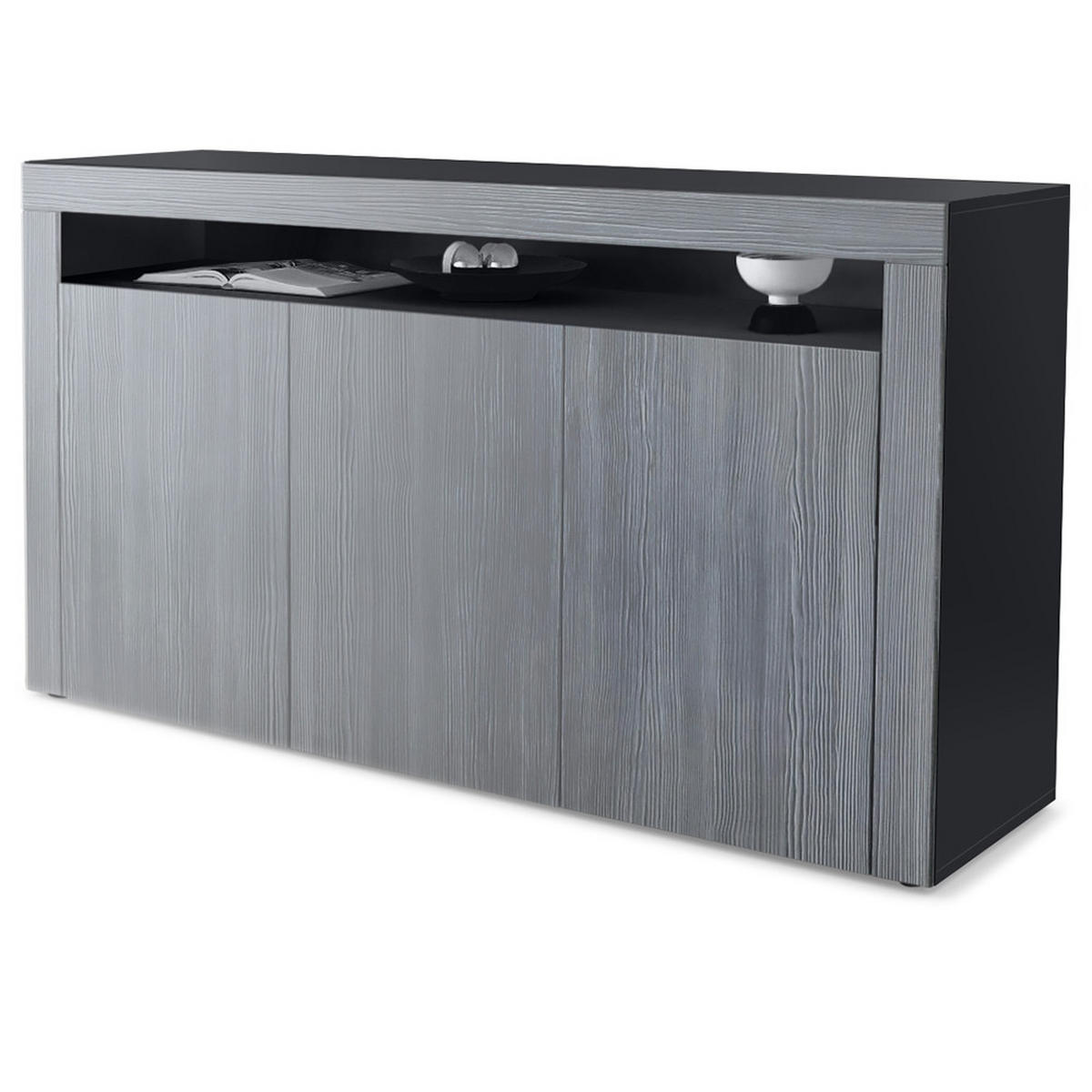 SIDEBOARD Valencia Avola-Anthrazit / Avola-Anthrazit - Anthrazit, Holzwerkstoff (155/92/40cm) - Vladon