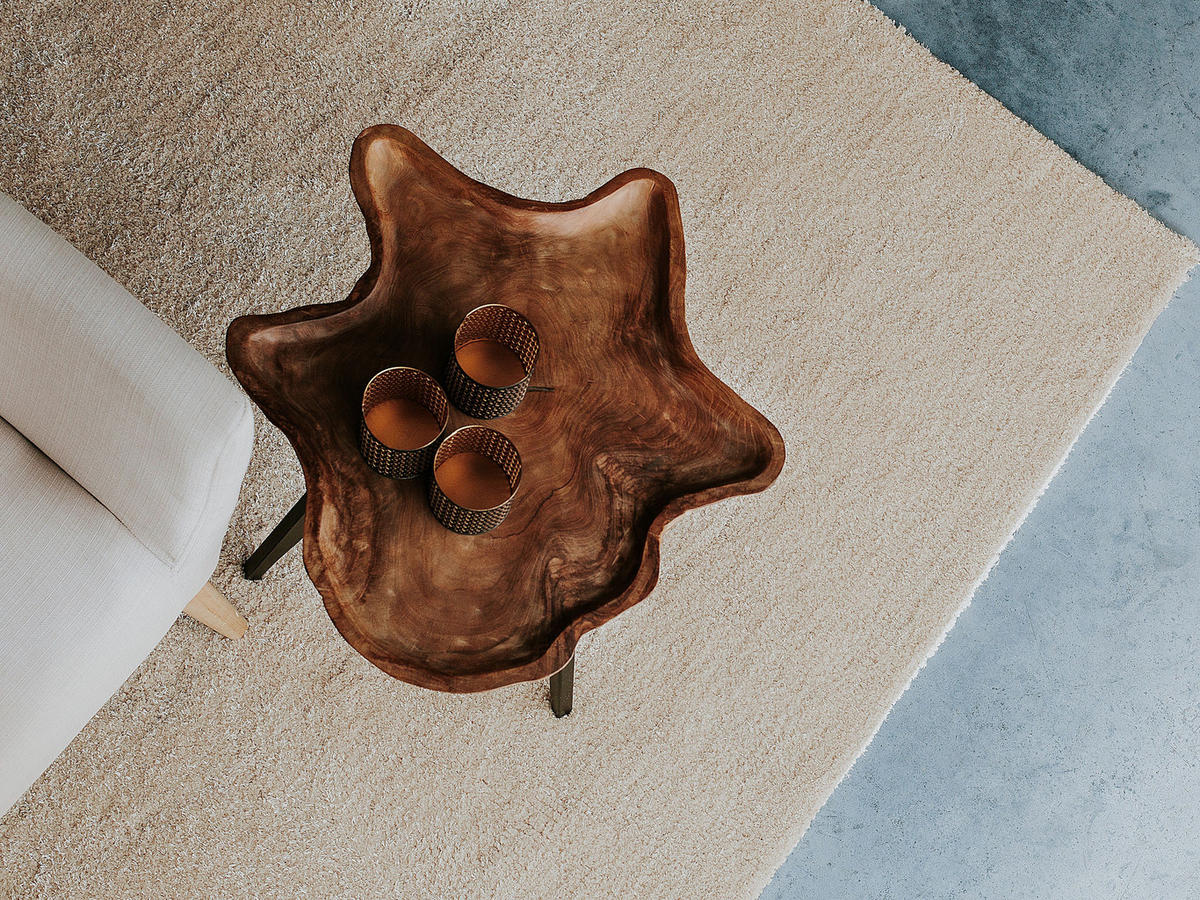 SHAGGY-TEPPICH Demre 230/160 cm - Beige, Kunststoff (160/230cm) - Beliani