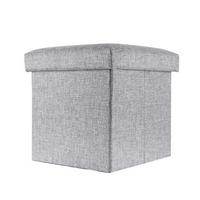 SITZBOX Faltbar 30/30/30 cm (Grau) - Grau, Textil (30/30/30cm) - Intirilife