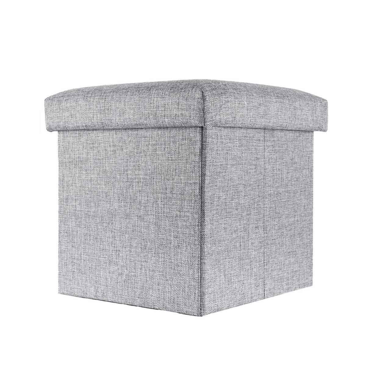 SITZBOX Faltbar 30/30/30 cm (Grau) - Grau, Textil (30/30/30cm) - Intirilife