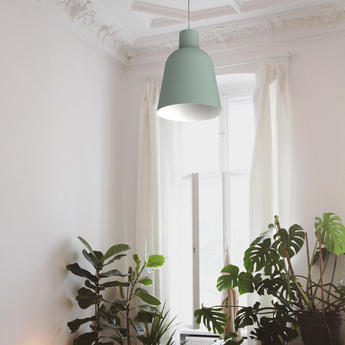 HÄNGELEUCHTE - Grün, Metall (40/40/51.5cm) - Lumicom