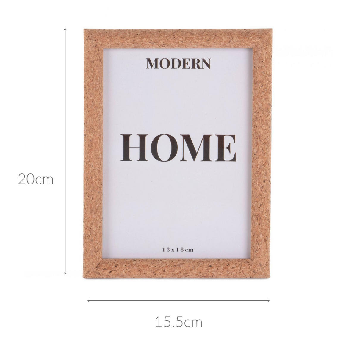 BILDERAHMEN Kork 14,5/1,8/19,5 cm - Braun, Naturmaterialien (15.5/20.2/2cm) - Home Styling Collection