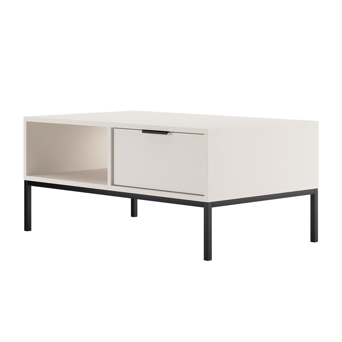 COUCHTISCH Seattle Weiß - Weiß, Holzwerkstoff (60/100/45.4cm) - Petits-meubles