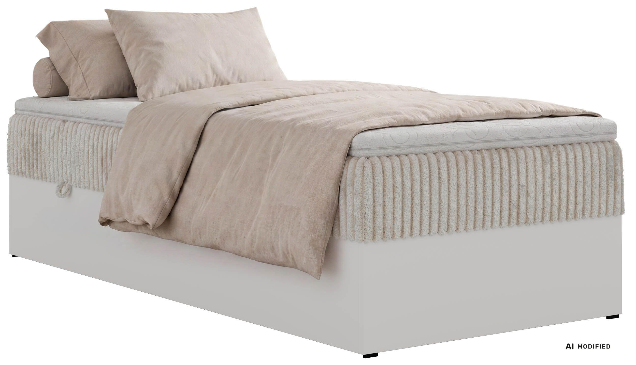 AMERICKÁ POSTEĽ TRAVIT ZERO 90 90/200 - Béžová Manšester - Topper Visco - H4 (tvrdý) - čierna/béžová, textil/plast (90/200cm) - MKS