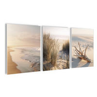 BILDERSET 3er-Set 30x40 cm Strand Meer beige - Beige, Kunststoff (30/40cm) - artissimo
