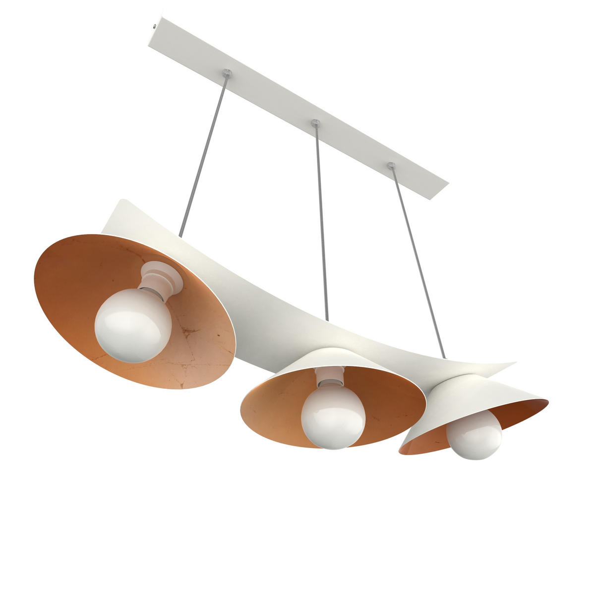 HÄNGELEUCHTE Miller X3 - Kupferfarben, Metall (70/25/16cm) - Lumicom