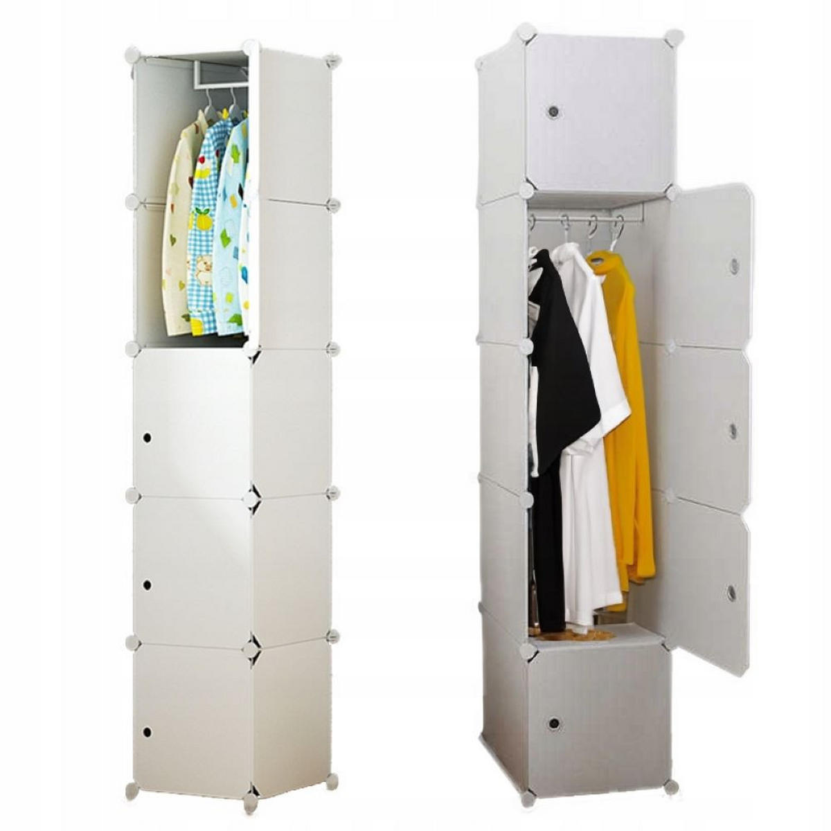 MODULARER kleiderschrank 185/39/37 cm - Weiß, Kunststoff (37/185/39cm) - MUVU