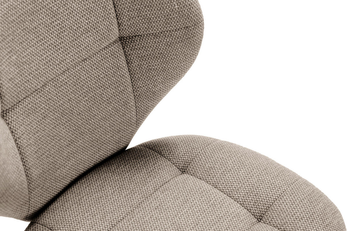 STÜHLEN (Set aus 2) aus stoff mit schwarzen metallbeinen - maori 50/48,5/48 cm - Braun, Textil (48.5/48/50cm) - Calicosy