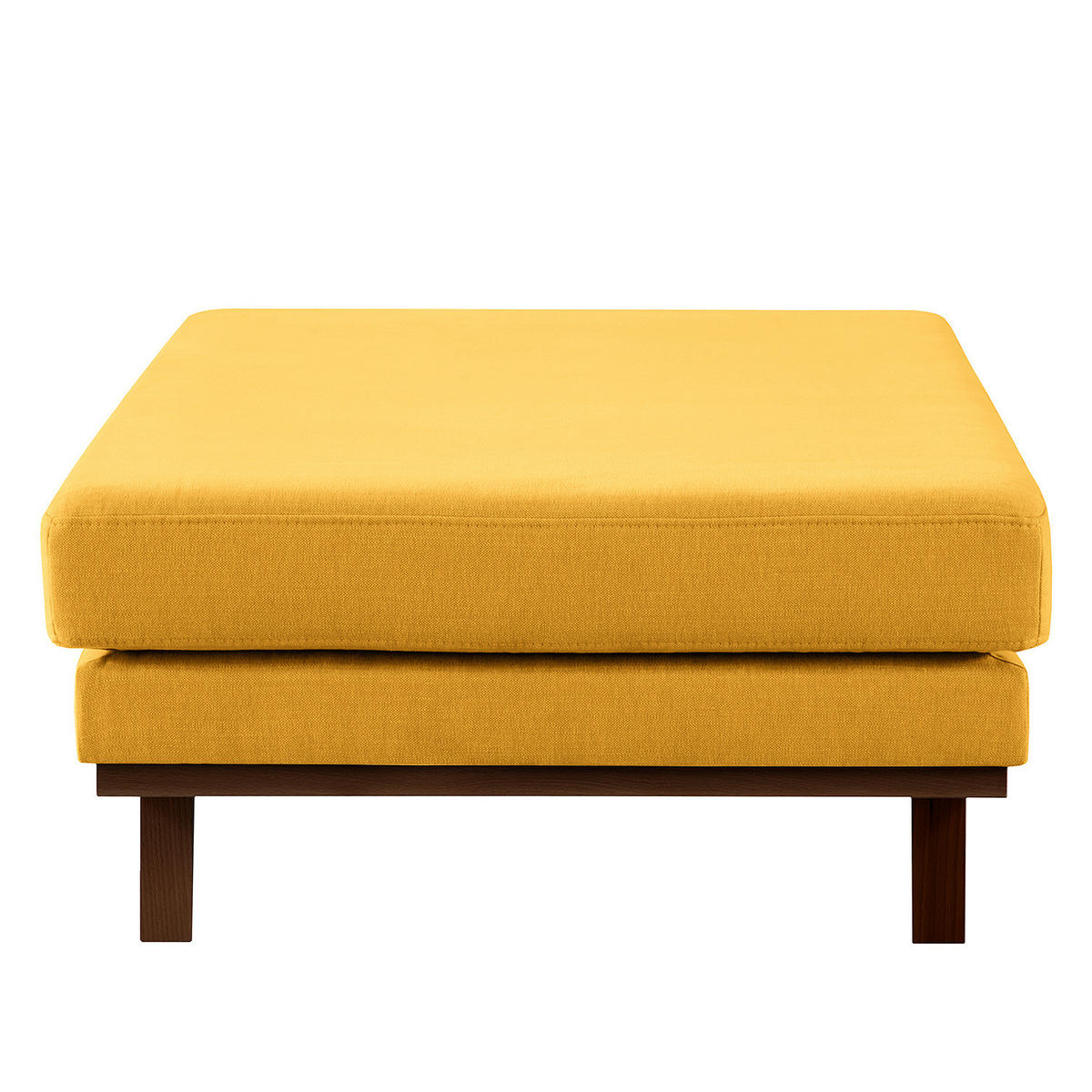 HOCKERBANK - Gelb/Buchefarben, Buchenholz/Textil (180/43/81cm) - home24