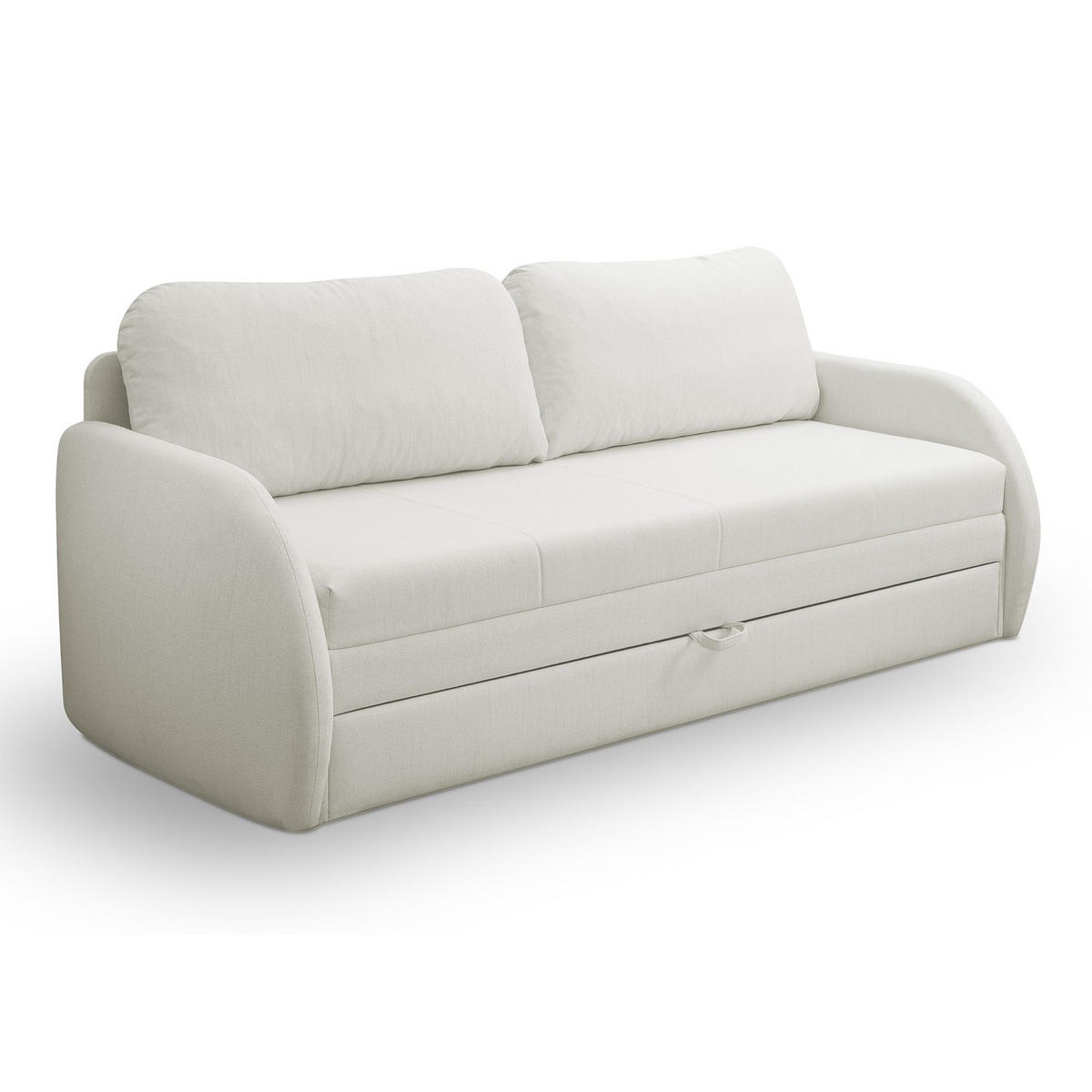 SCHLAFSOFA Diego creme - Creme/Schwarz, Kunststoff/Textil (221/90/91cm) - Selsey