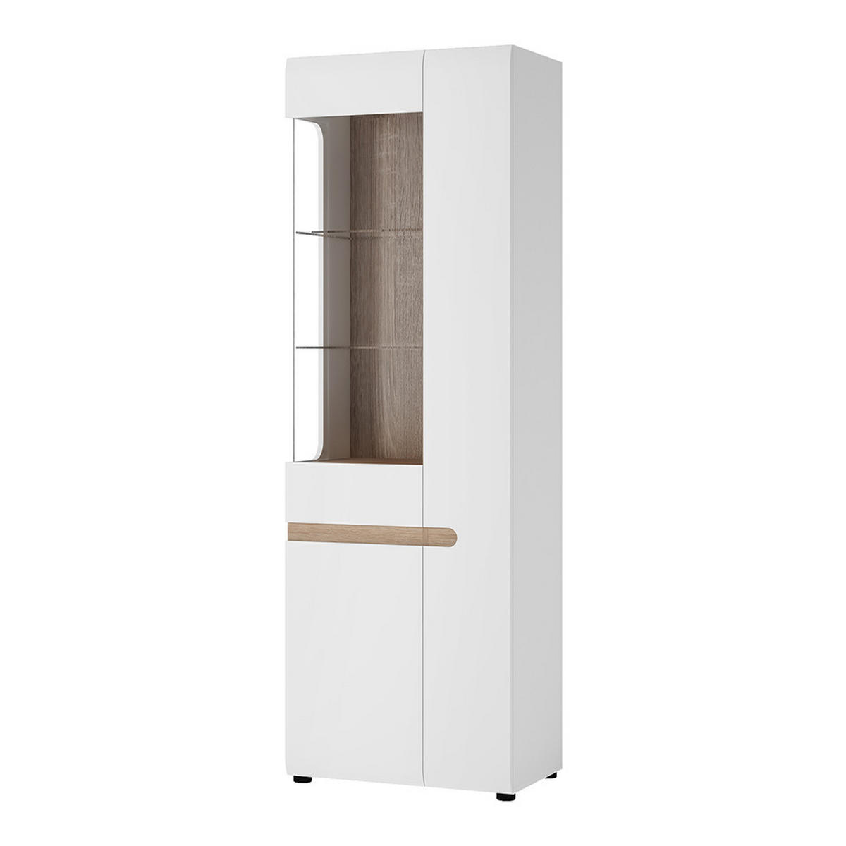 WOHNZIMMER-SET 3-TLG. Legnica-129 - Weiß, Holzwerkstoff (243/195/42cm) - Lomado