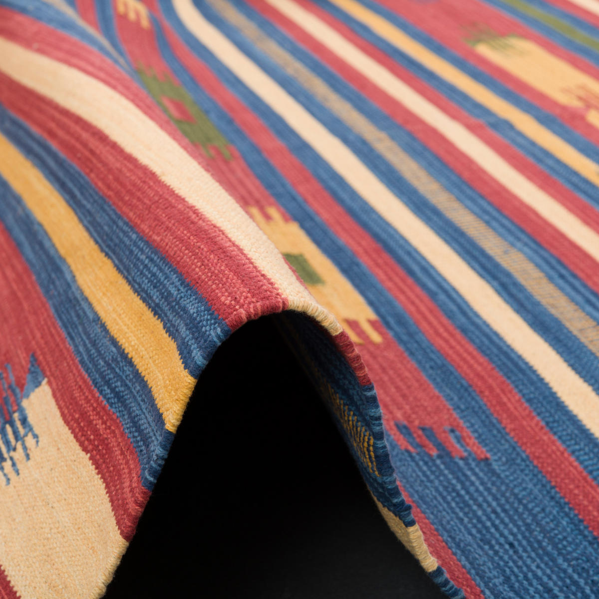 BAUMWOLLE NATUR KELIM TEPPICH LINA STRIPES - Multicolor, Textil (200/290cm) - Pergamon