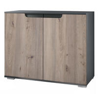 KOMMODE Sylt Eiche Nordic - Silbereichenfarben, Holzwerkstoff (92.5/75.5/35cm) - Vladon