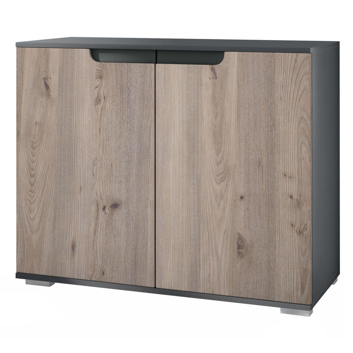 KOMMODE Sylt Eiche Nordic - Silbereichenfarben, Holzwerkstoff (92.5/75.5/35cm) - Vladon