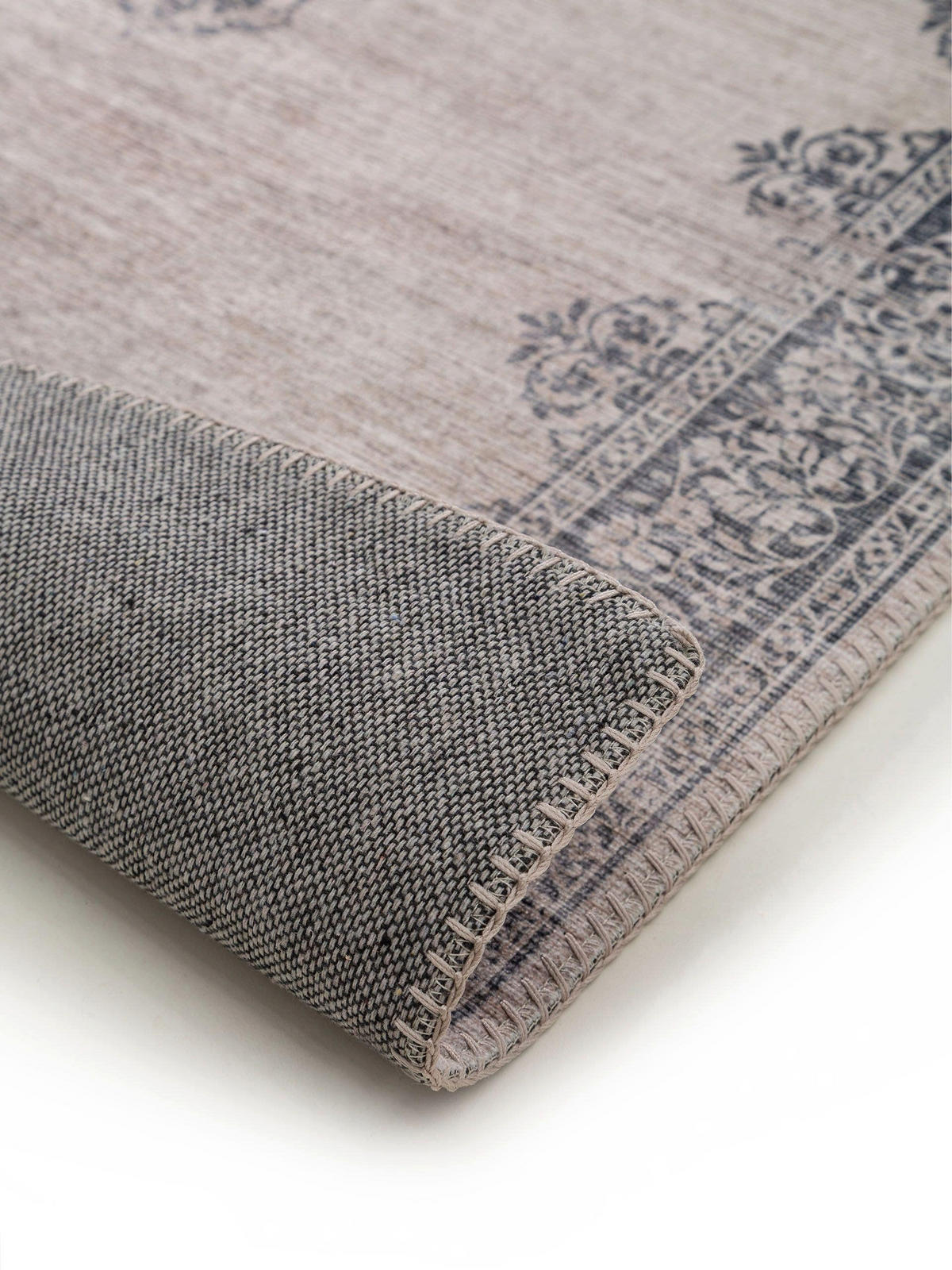 LÄUFER Laury Grau 80x240 cm - Grau, Textil (80/240cm) - benuta Pop