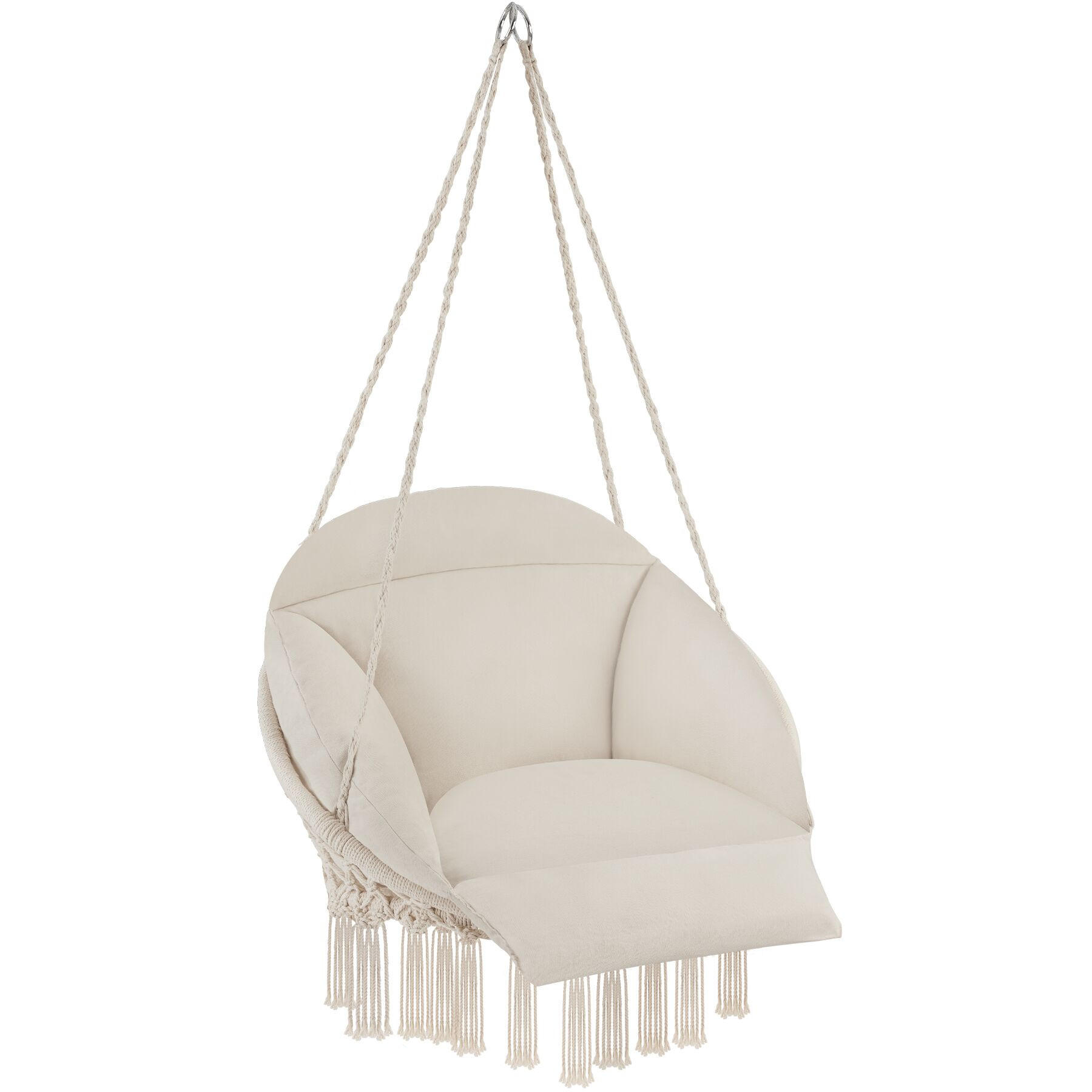 HÄNGESESSEL Samira, 80 x 81 x 139 cm, beige - Beige, Kunststoff (80/139/81cm) - tectake