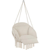 HÄNGESESSEL Samira, 80 x 81 x 139 cm, beige - Beige, Kunststoff (80/139/81cm) - tectake
