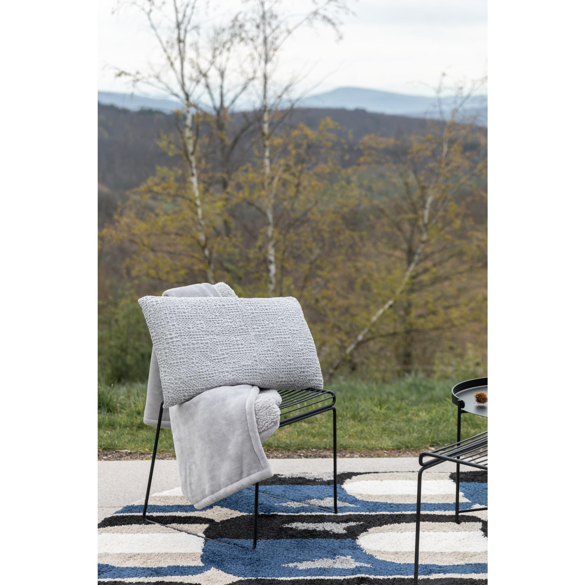 KISSEN Tana perlweiß 40 x 65 cm - Hellgrau, Textil (40/65cm) - Vivaraise
