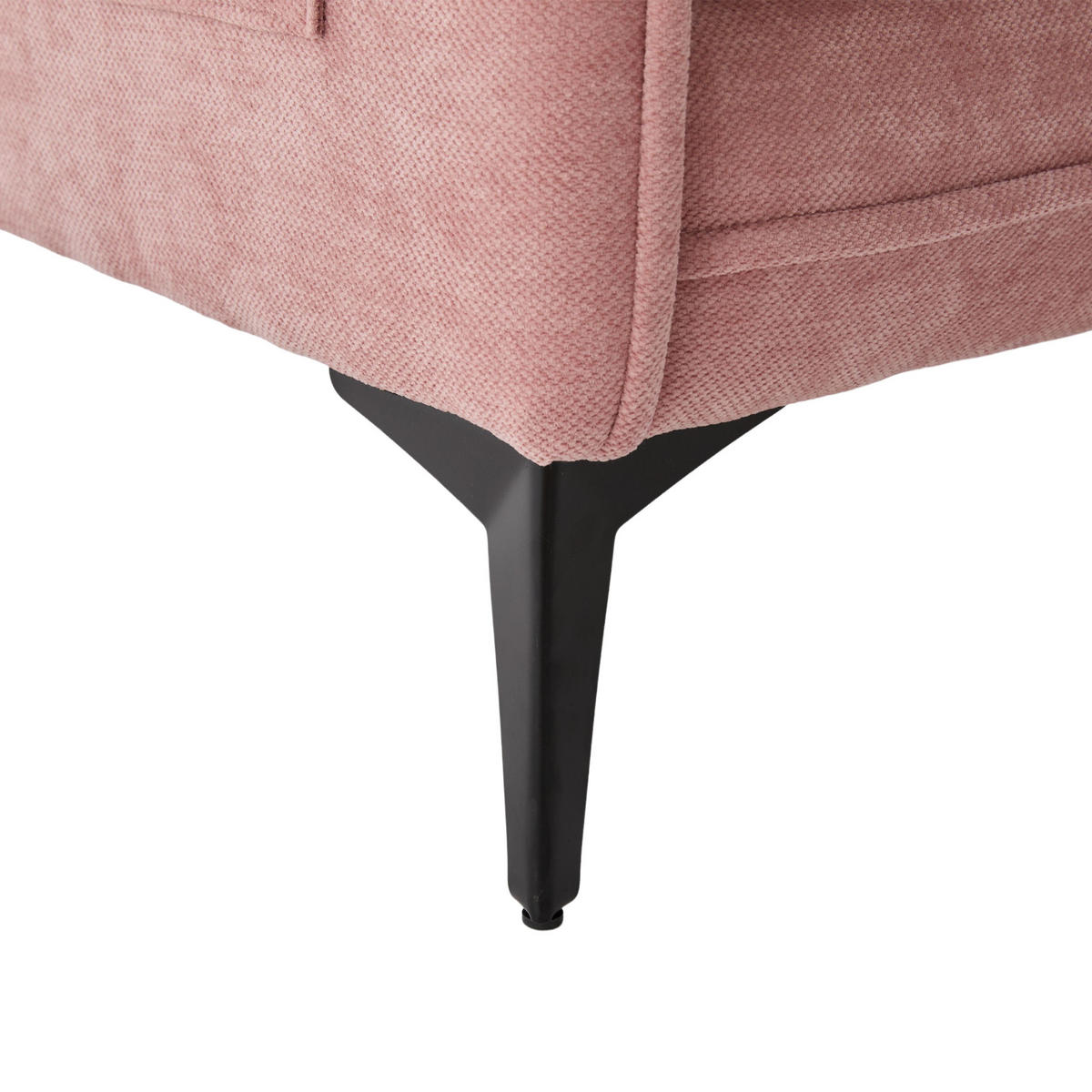 2-SITZER SOFA Chenille Mit Handy-Halter & Seitentaschen - Pink, Textil (127/66/69cm) - Urban Meuble
