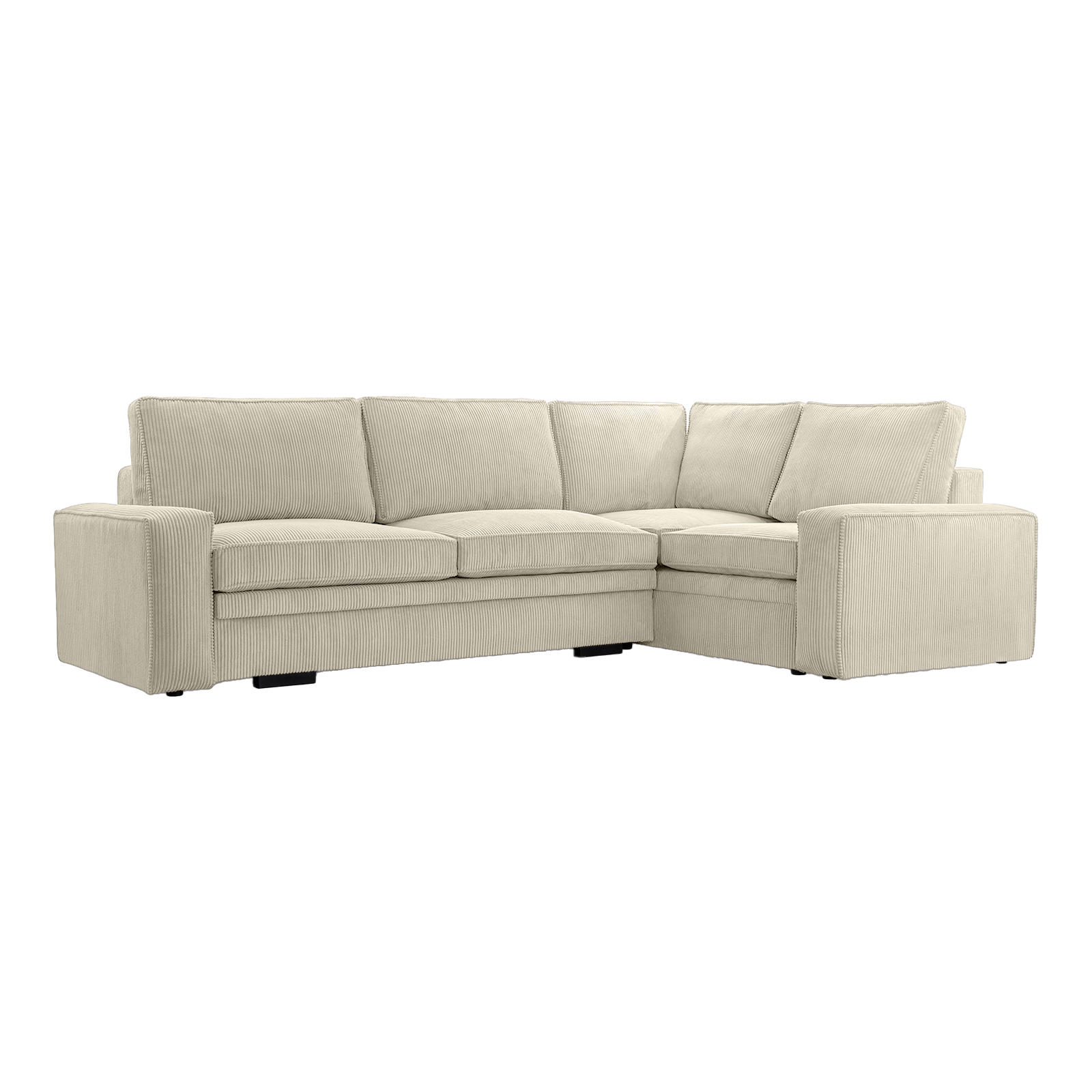 ROHOVÁ SEDACÍ SOUPRAVA FJORDI s funkcí spaní, Béžová - béžová, textil (296/196cm) - Fedve