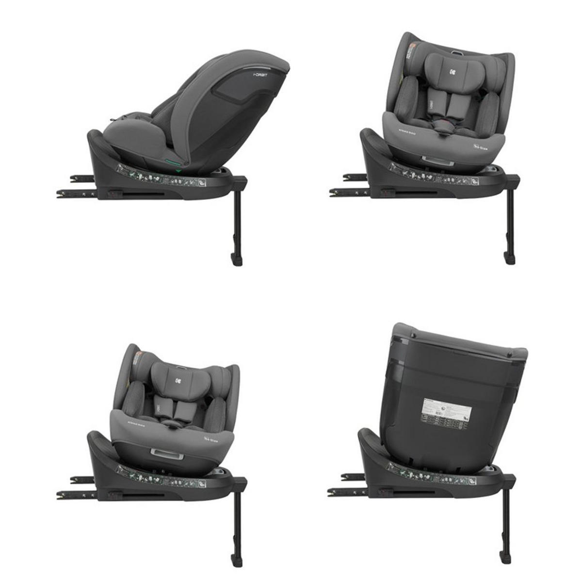 KINDERSITZ i-Orbit i-Size grün (40-150cm) Gruppe 0+/1/2/3 Isofix Stützbein - Grün, Kunststoff (45/82/51cm) - Kikka boo