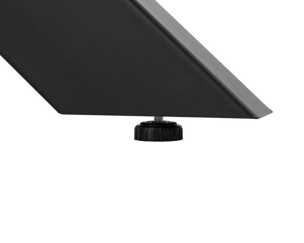 ESSTISCH rund aus Eichenholz 120cm, schwarz - Schwarz, Holz/Metall (120/120/75cm) - Giga Meubel