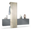 GARDEROBE Carlton Paneel in Eiche Nordic - Silbereichenfarben, Holzwerkstoff (209/193/35cm) - Vladon