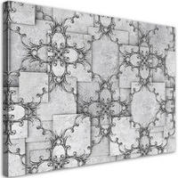 WANDBILD orientalisches muster 3d - Grau, Textil (60/40cm) - Feeby