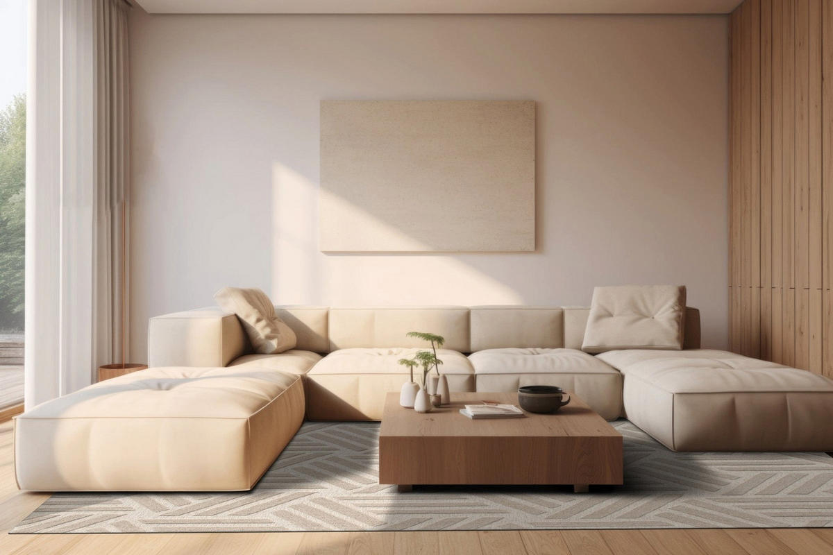 TEPPICH handgefertigt Natur beige - Beige, Naturmaterialien (120/170cm) - AFK Living