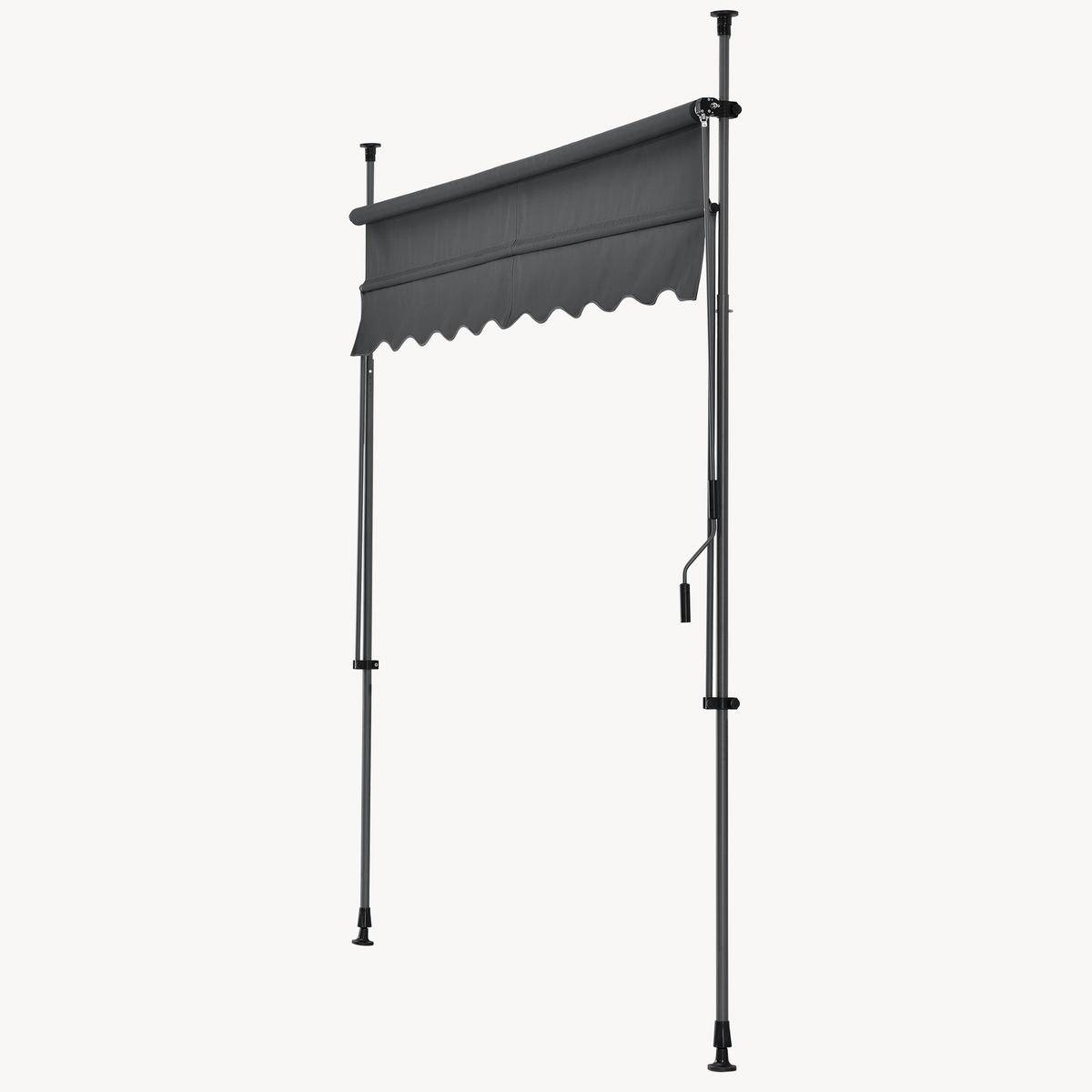 KLEMMMARKISE Stem - Grau, Textil/Metall (250/309/120cm) - pro.tec