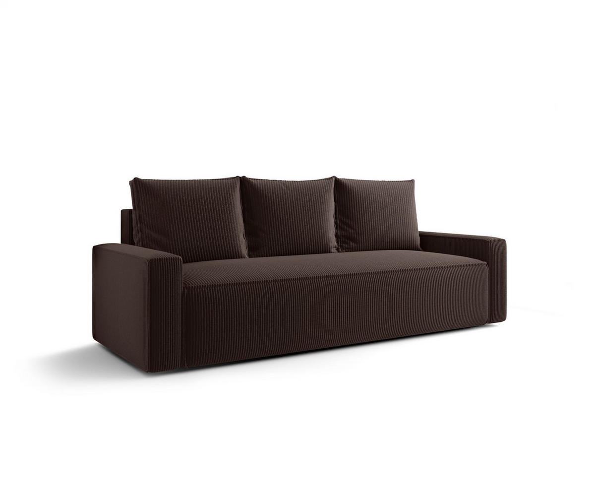 SOFA mit Schlaffunktion SAVIO Poso 06 - Braun, Textil (232/90/90cm) - Bedante