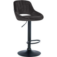 BARHOCKER Samt Schwarz - Schwarz, Textil/Metall (47/85/48cm) - CLP
