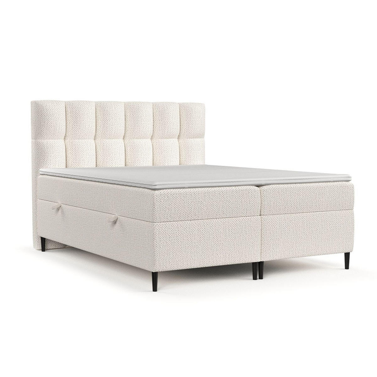 BOXBETT Ombre Creme 160/200 cm - Creme/Schwarz, Holz/Holzwerkstoff (160/200cm) - Maison de Reve