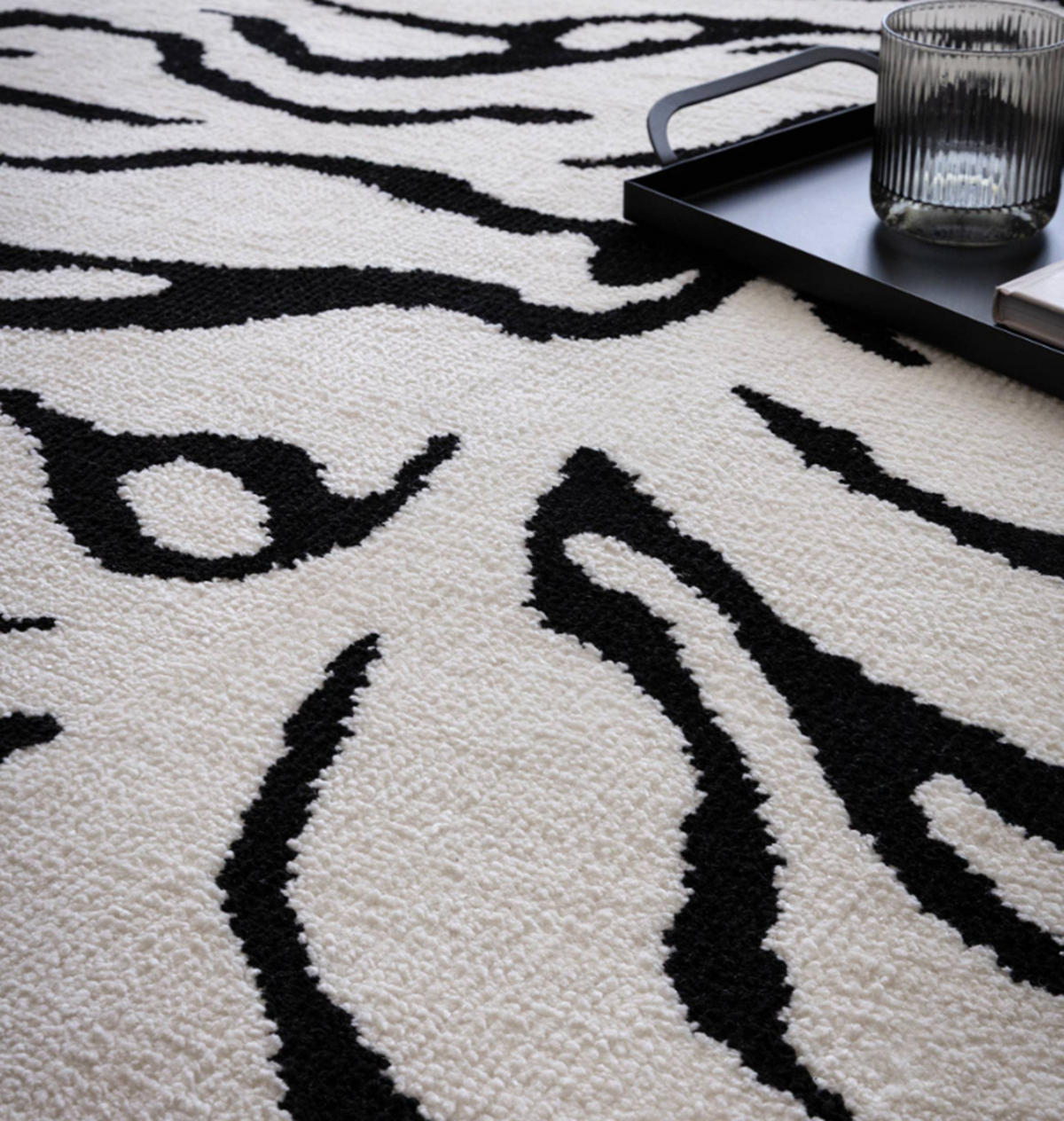 TEPPICH modern Flachgewebe SAVAGE Weiß 120 x 170 cm - Weiß, Textil (120/170cm) - Novatrend