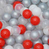 BÄLLEBAD-BÄLLE 200 Stück, Rot/Grau/Weiß/Transparent, 5.5 cm - Rot, Kunststoff (5.5/5.5/5.5cm) - Littletom