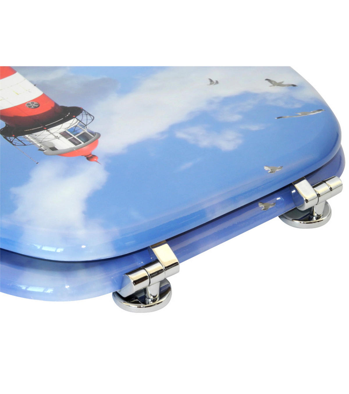 WC-SITZ Leuchtturm - Rot, Holzwerkstoff (38/6/47cm) - Sanilo