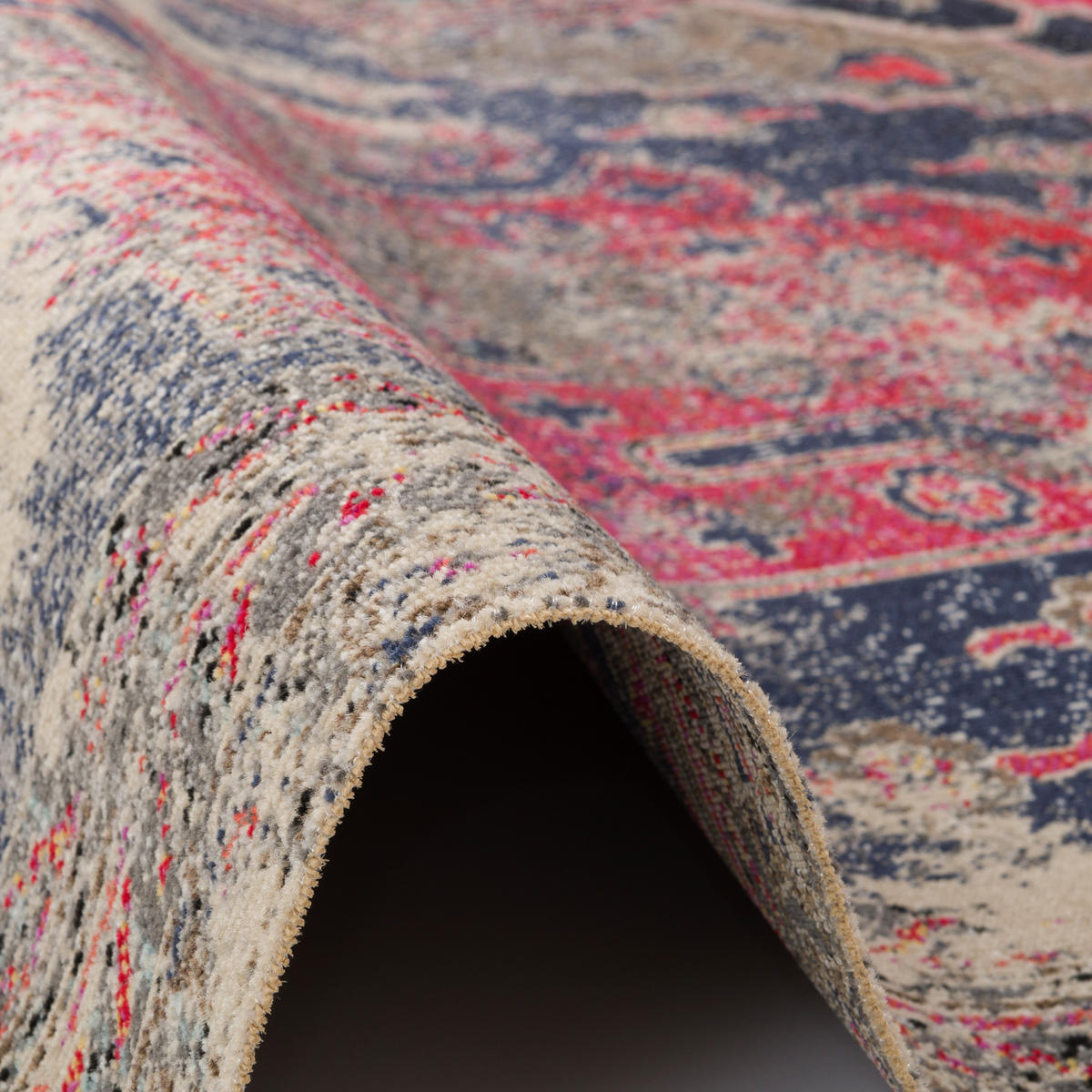 DESIGNER TEPPICH VINTAGE ZOE ORIENT KLASSIK VERLAUF - Blau, Textil (120/170cm) - Pergamon
