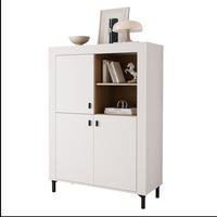 HIGHBOARD AVENA 97/40/136 cm, Weiß / Eiche - Weiß, Holzwerkstoff/Kunststoff (97/136/40cm) - Idohome