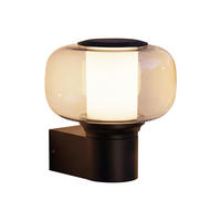 AUSSENWANDLEUCHTE Aklenly 15.7/7.5/15.7 cm - Schwarz, Glas/Metall (15.7/15.7/7.5cm) - ZMH