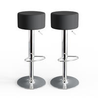 BARHOCKER 2ER SET Schwarz 33 x 92 cm 2 Teilig - Schwarz, Metall (33/92/33cm) - Vicco