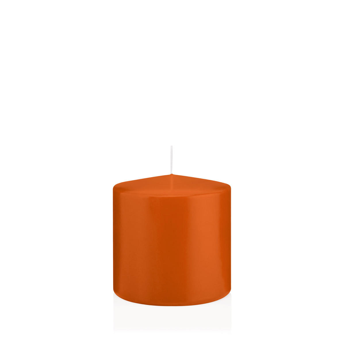 STUMPENKERZEN Aprikose Ø 98 x 100 mm, 6 Stück - Orange, Paraffin (10/10cm) - Wiedemann Kerzen