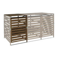 MÜLLTONNENBOX ERWEITERUNG Dunkelbraun - Dunkelbraun, Holz (67/114/97cm) - MCW
