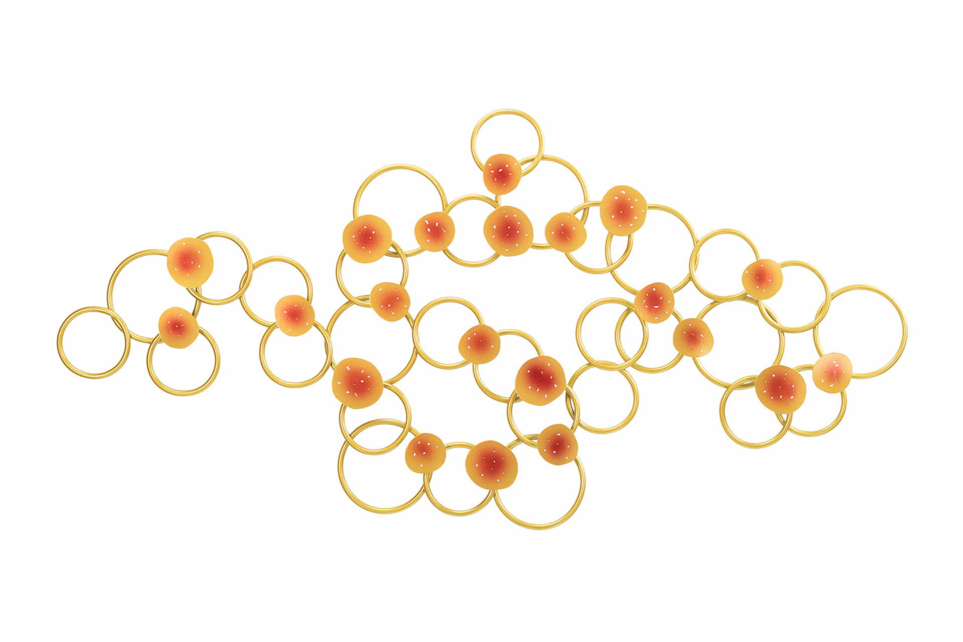 WANDDEKO Gold 114/57 cm - Goldfarben, Metall (3.2/57/5cm) - KUNSTLOFT