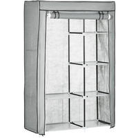 KLEIDERSCHRANK 103/162,5/43 cm Grau aus Stoff mit 6 Fächern - Grau, Textil (43/162.5/103cm) - OKMYHOME
