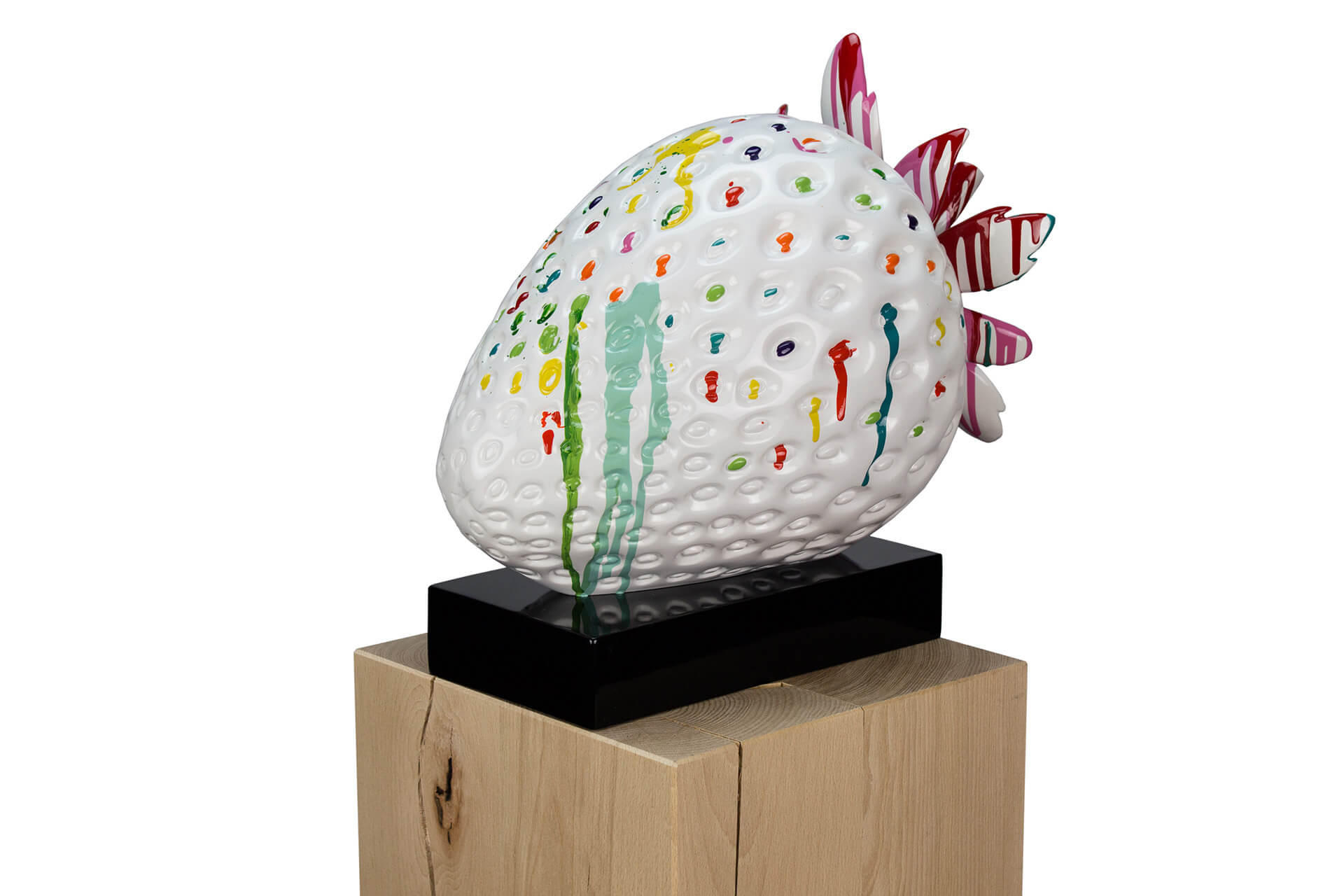 SKULPTUR Bunt 44/39 cm - Multicolor/Weiß, Stein (6.5/39/28cm) - KUNSTLOFT