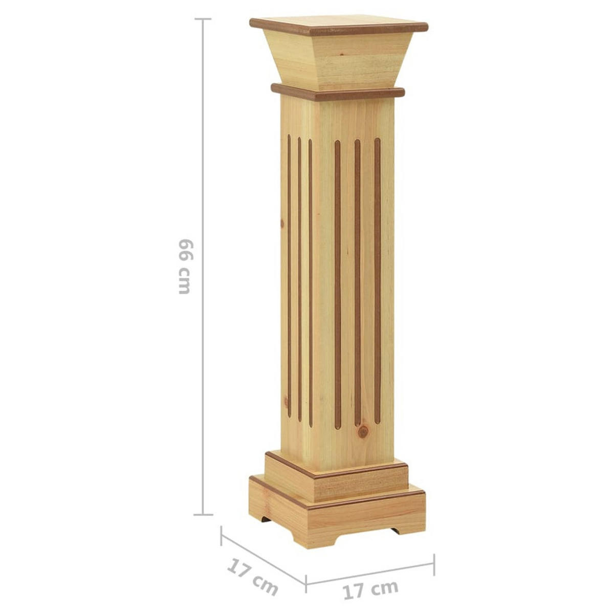 DELETE - Naturfarben, Holzwerkstoff (17/17/66cm) - vidaXL