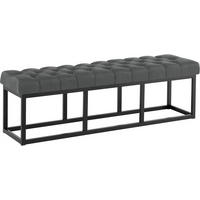 SITZBANK 150/38 cm Stoff Dunkelgrau - Dunkelgrau/Schwarz, Textil/Metall (150/46/38cm) - CLP