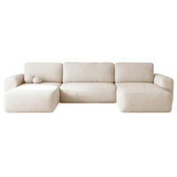 ECKSOFA Creme ILO Mit Bettkasten Und Schlaffunktion - Ecru, Textil (374/177cm) - Sepro Meble