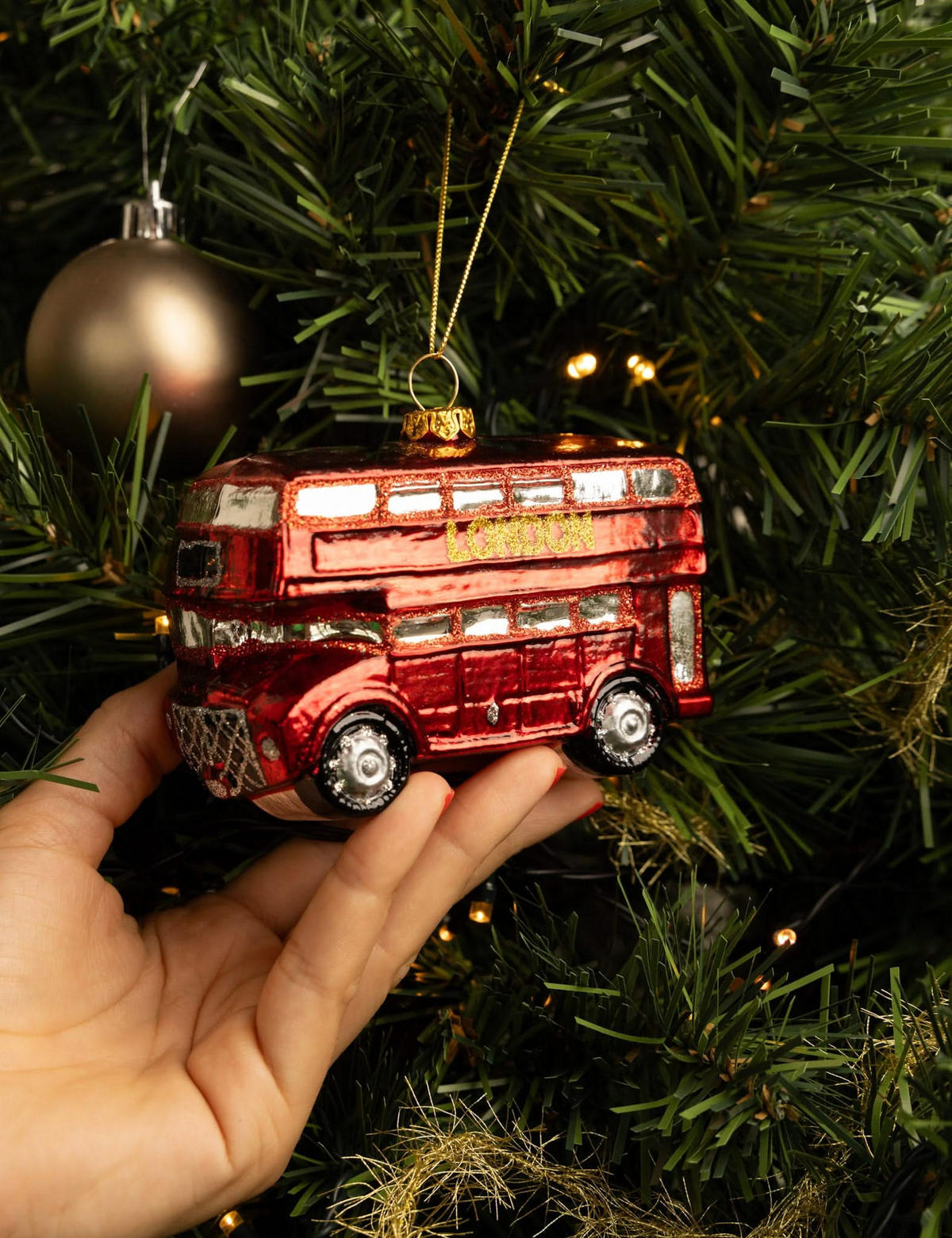 WEIHNACHTSKUGEL London Bus 11 cm - Rot, Glas (5/10/1cm)