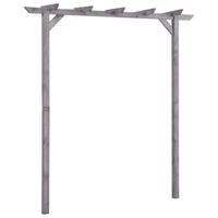 PERGOLA aus Holz LURV Grau 2x2m Kiefernholz Rankhilfe - Grau, Holz (200/205/40cm) - DELUKE